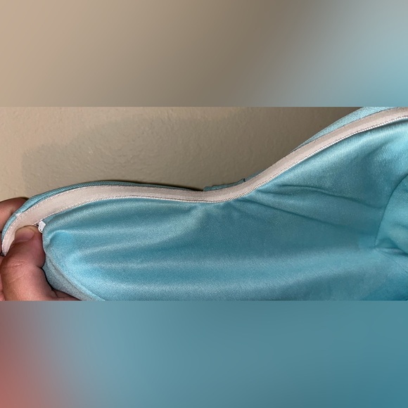 Speechless Junior Girl’s Baby Blue A-Line Beaded Bow Homecoming Dress Size 7 - Picture 11 of 12